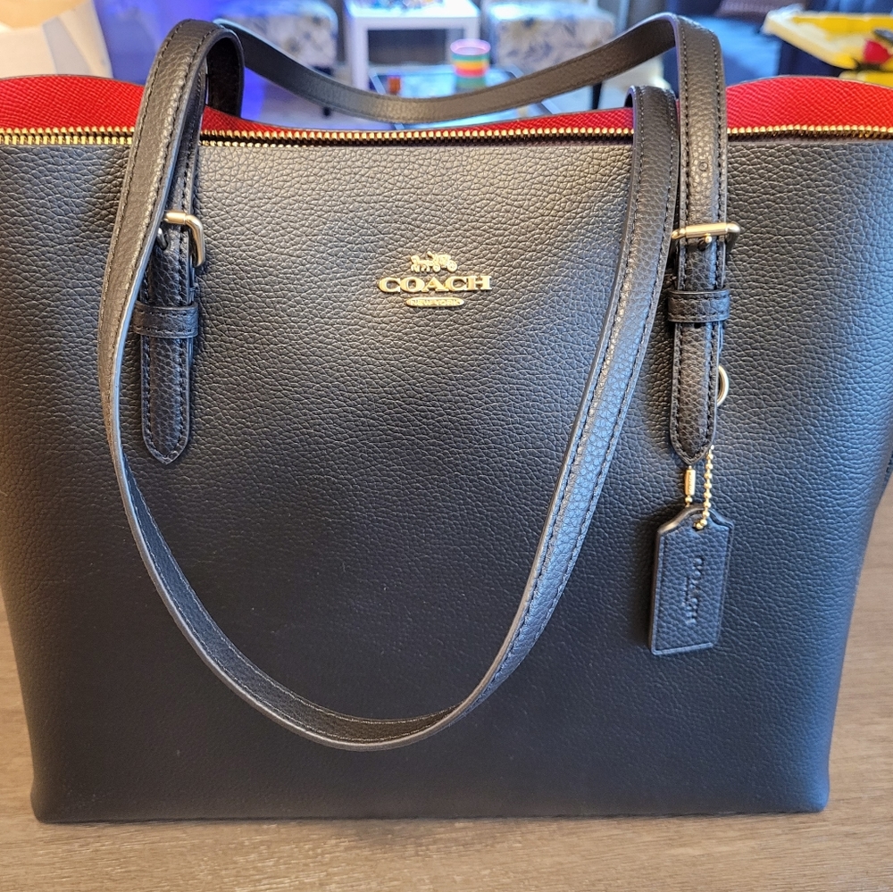 COACH Leather Mollie Tote NEW